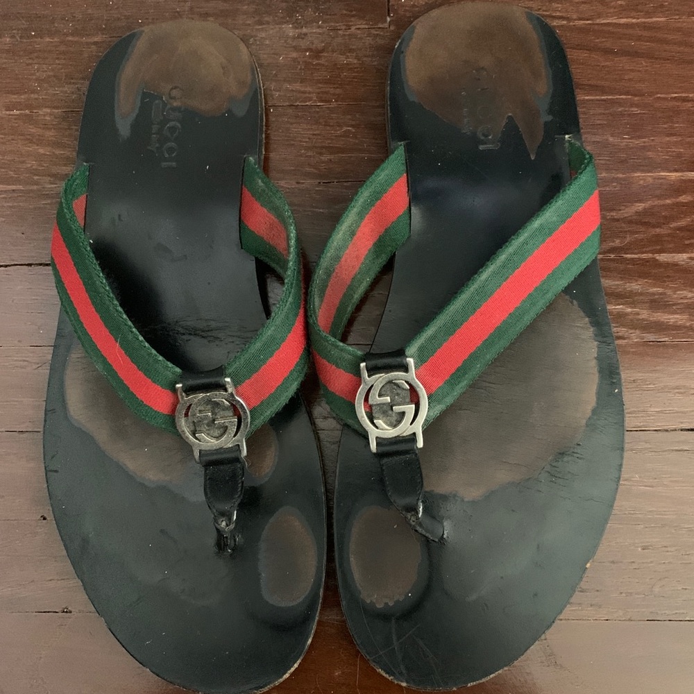Gucci GG web thong sandal